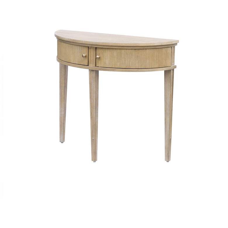 Image 2 Martha Stewart Reclaimed Wheat Crestview Storage Console Table 36"W more views