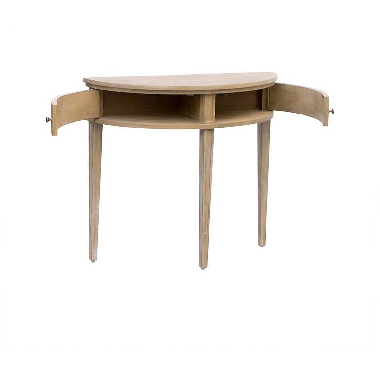 Image 5 Martha Stewart Reclaimed Wheat Crestview Storage Console Table 36"W more views