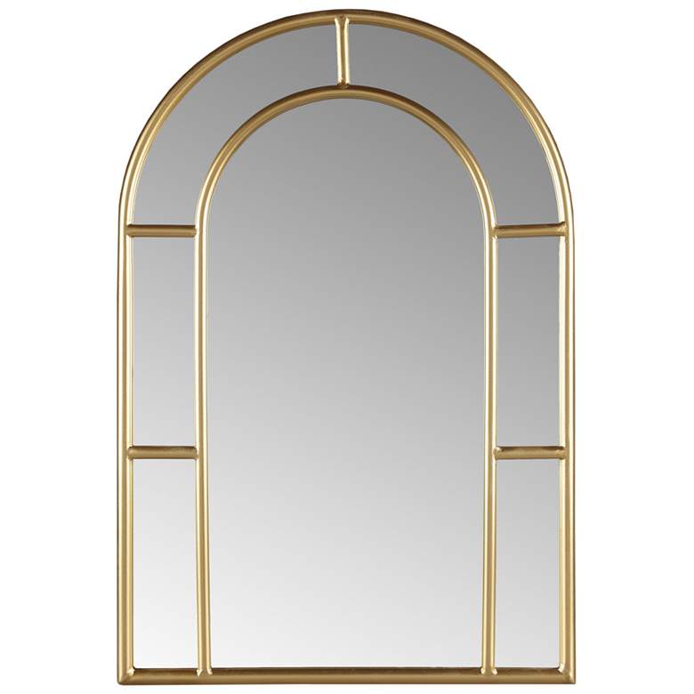 Image 1 Martha Stewart Regina 35 1/2" High Gold Arch Wall Mirror