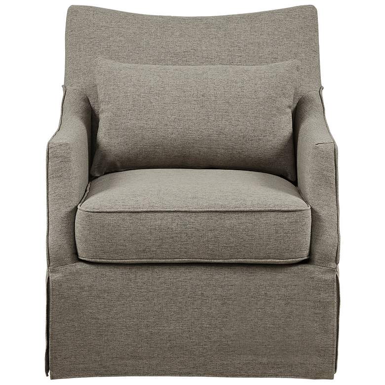 Image 1 Martha Stewart Tan Multi London Skirted Swivel Chair