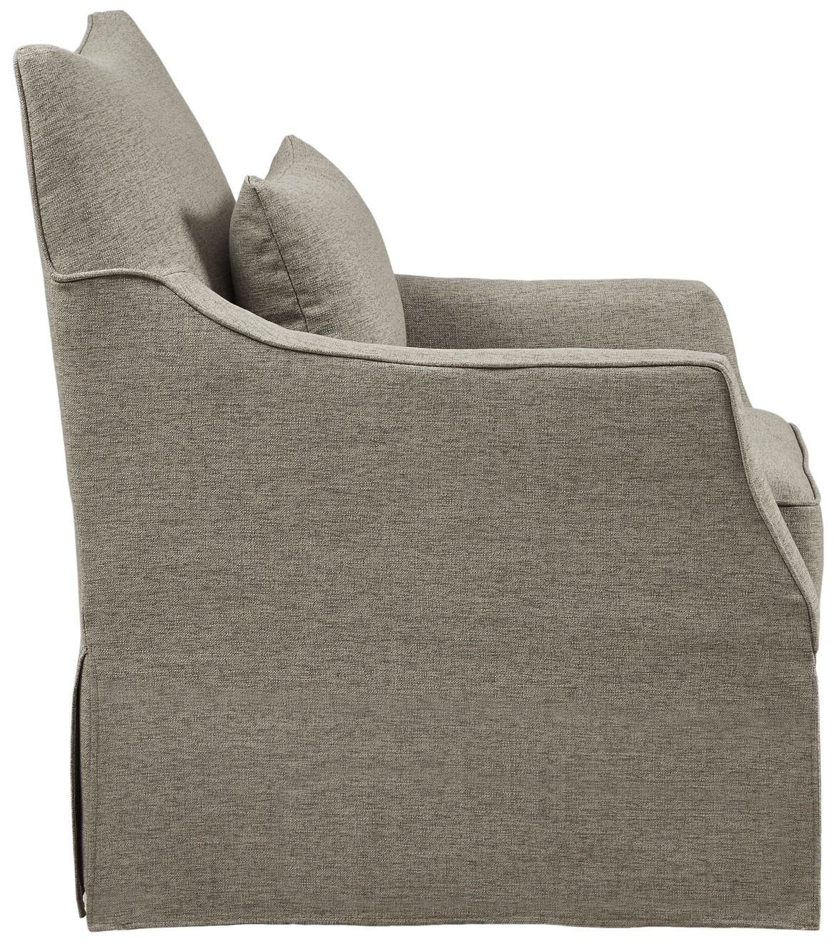 Image 5 Martha Stewart Tan Multi London Skirted Swivel Chair more views