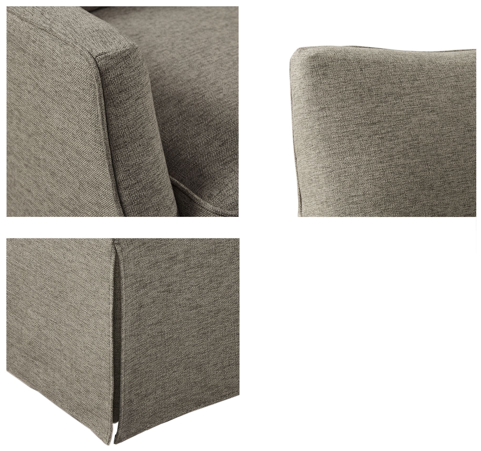 Image 7 Martha Stewart Tan Multi London Skirted Swivel Chair more views