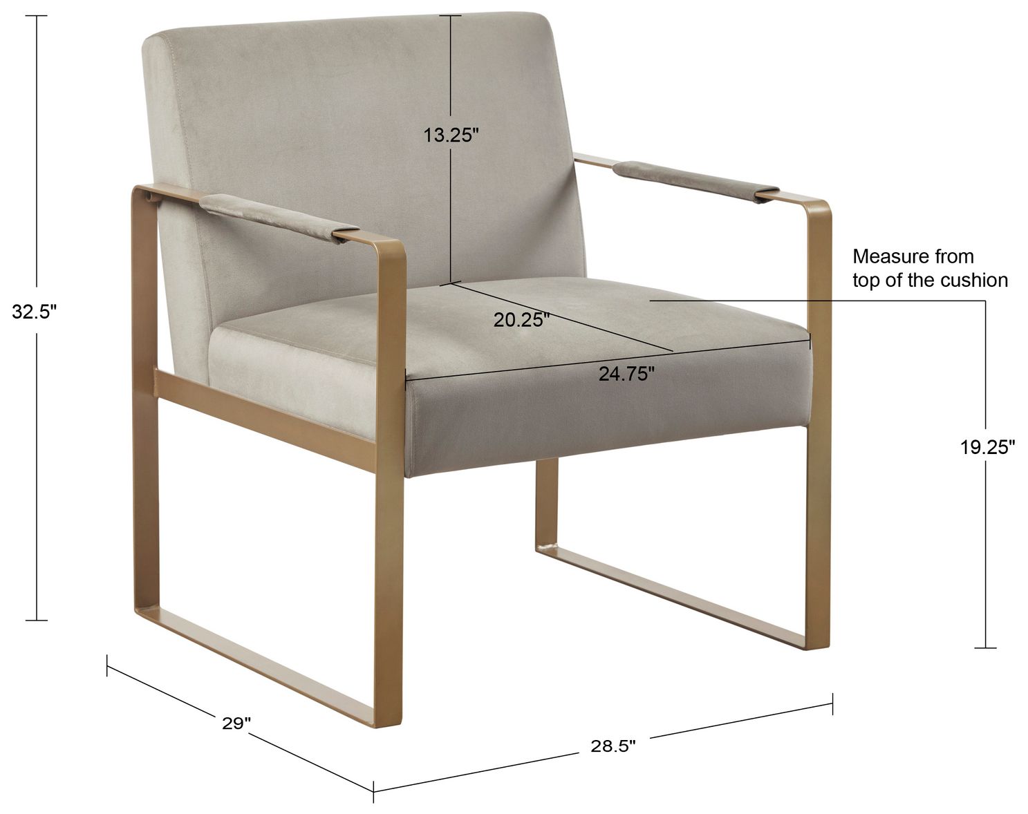 Martha Stewart Taupe Jayco Accent Chair