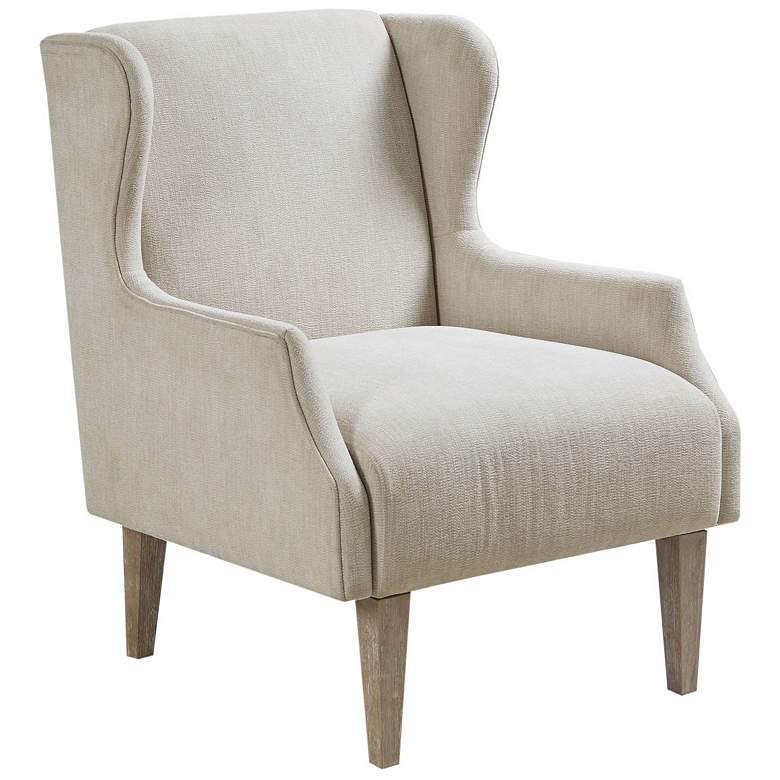 Image 1 Martha Stewart Taupe Malcom Wing Back Accent Chair