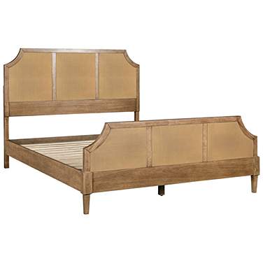Martha Stewart Toasted Almond Salina Woven Cane Queen Platform Bed