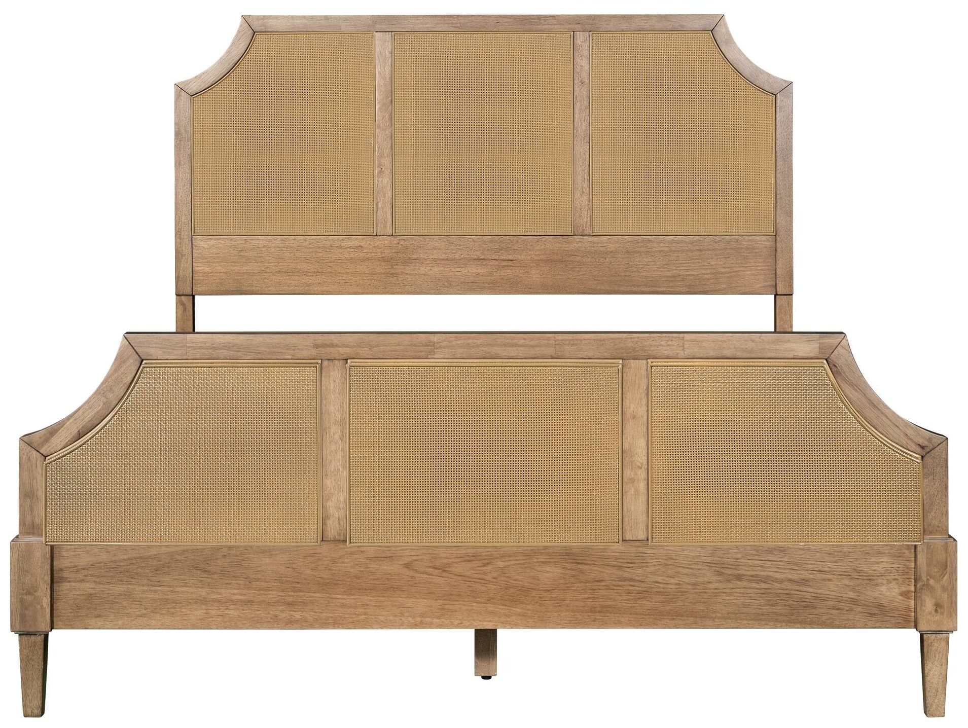 Image 4 Martha Stewart Toasted Almond Salina Woven Cane Queen Platform Bed more views