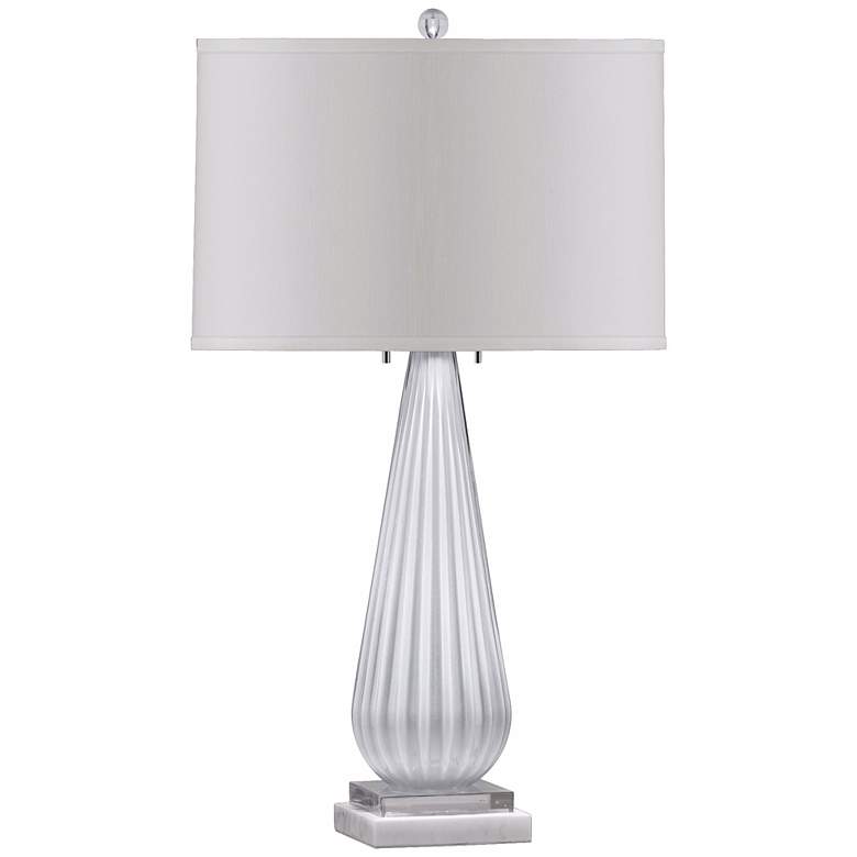 Image 1 Martha Stewart Venetian Cloud 30 inch High Glass Table Lamp