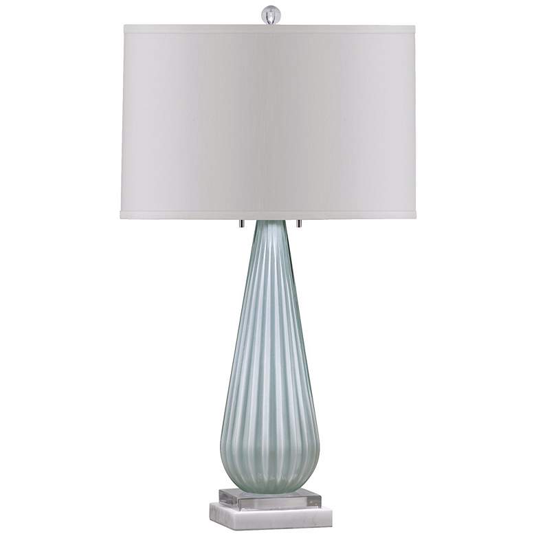 Image 1 Martha Stewart Venetian Waterfall 30 inch High Glass Table Lamp