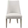 Martha Stewart Winfield Ivory Fabric Dining Chairs Set of 2