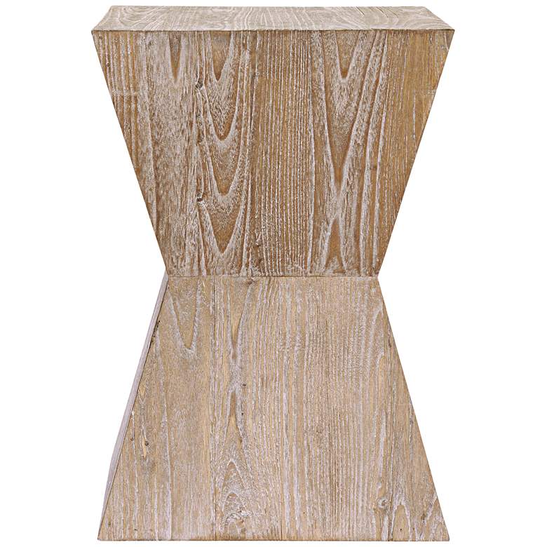 Image 2 Martil 14" Wide Distressed Oak Wood Modern Side Table more views