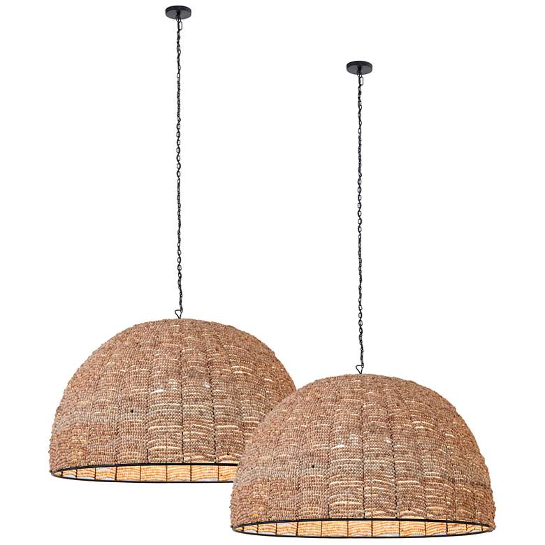 Image 1 Martin 30" Wide 1-Light Pendant - Set of 2 Natural