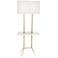Martin 60 1/2"H Modern Brass Floor Lamp with Marble Table