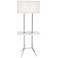 Martin 60 1/2"H Modern Nickel Floor Lamp with Marble Table