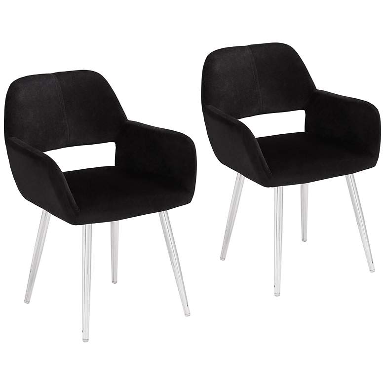 Image 1 Martin Black Fabric Dining Chairs Set of 2