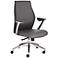 Martin Gray Faux Leather Low Back Aluminum Office Chair