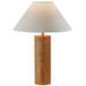 Martin Natural Oak Wood Column Table Lamp
