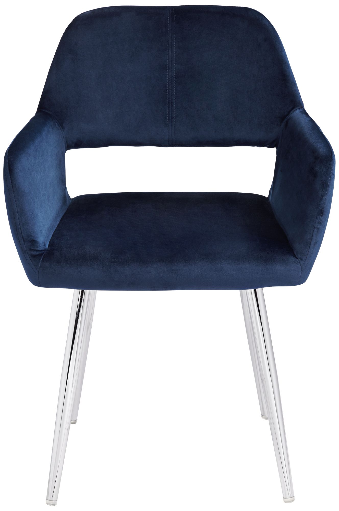 Martin Navy Blue Fabric Modern Dining Chair