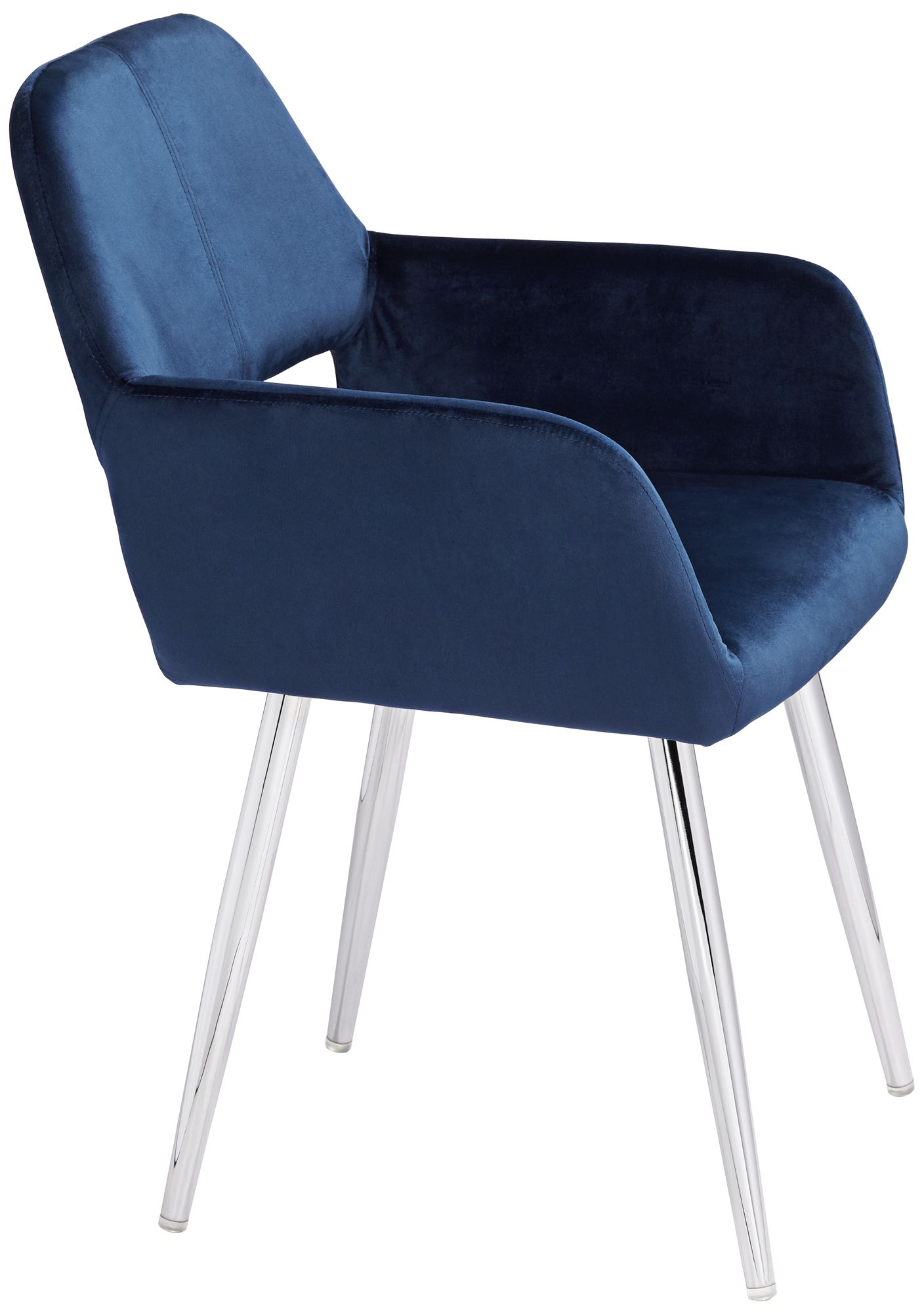Martin Navy Blue Fabric Modern Dining Chair
