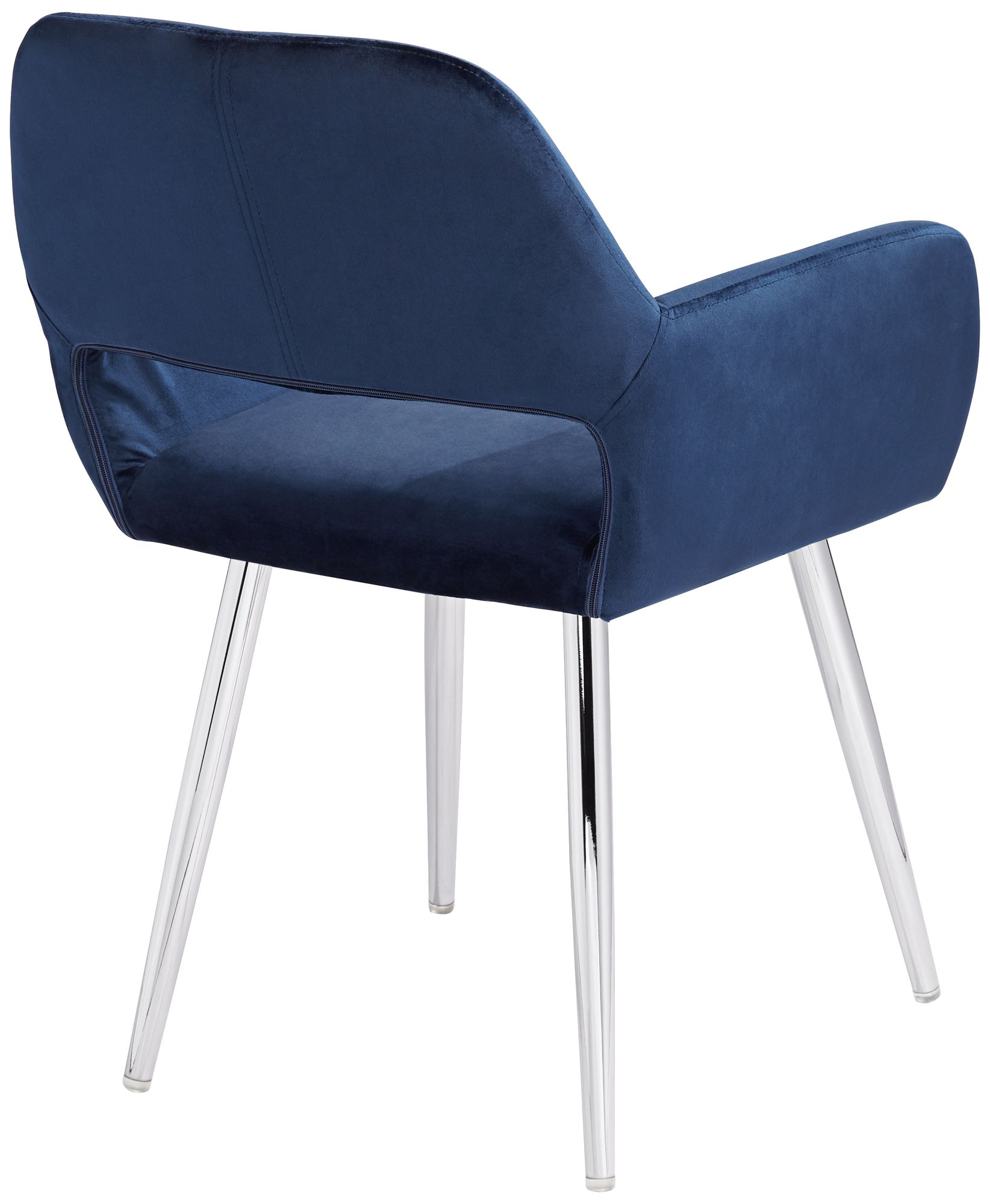 Martin Navy Blue Fabric Modern Dining Chair