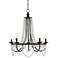Martina 23 1/2"W Gunmetal and Clear Beads 5-Light Chandelier