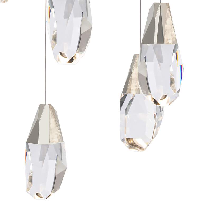 Image 2 Martini 17 inch Wide Polished Nickel 5-Light LED Pendant more views