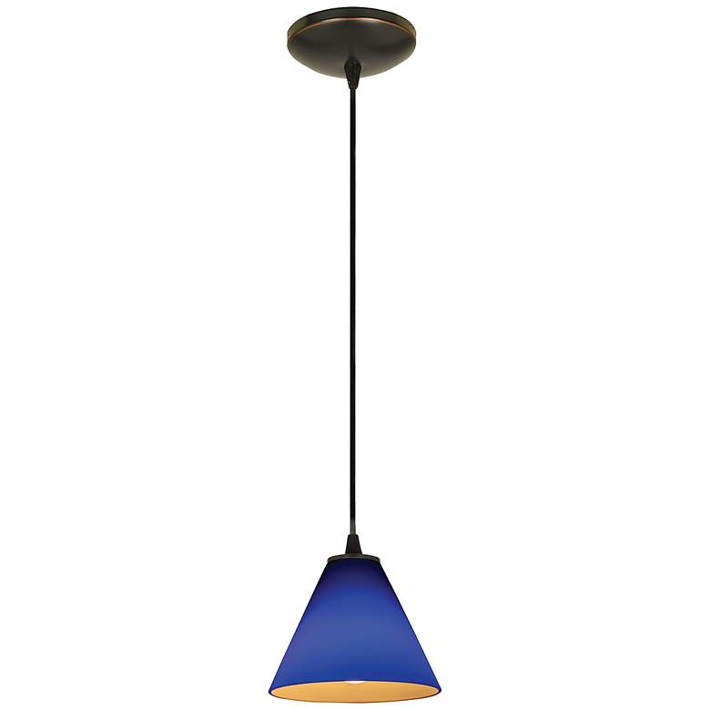 Image 3 Martini 7 1/4" Wide Oil-Rubbed Bronze LED Mini Pendant more views