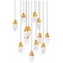 1_Martini 7"H x 20"W 13-Light Crystal Multi-Light Pendant in Aged B