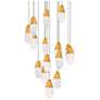 1_Martini 7"H x 23"W 15-Light Crystal Multi-Light Pendant in Aged B