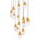 Martini 7"H x 23"W 15-Light Crystal Multi-Light Pendant in Aged B