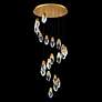 2_Martini 7"H x 23"W 15-Light Crystal Multi-Light Pendant in Aged B more views