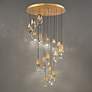 3_Martini 7"H x 23"W 15-Light Crystal Multi-Light Pendant in Aged B more views