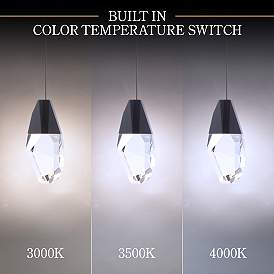 Image2 of Martini 7"H x 23"W 15-Light Crystal Multi-Light Pendant in Black more views