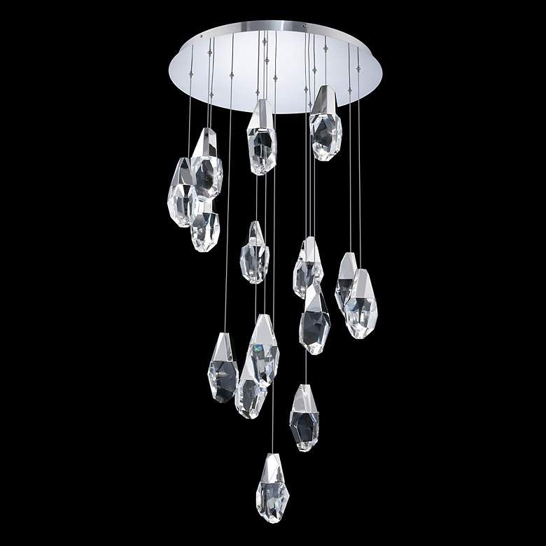 Image 2 Martini 7"H x 23"W 15-Light Crystal Multi-Light Pendant in Polish more views