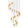 Martini 7"H x 26"W 21-Light Crystal Multi-Light Pendant in Aged B