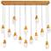 Martini 7"H x 40"W 14-Light Crystal Multi-Light Pendant in Aged B