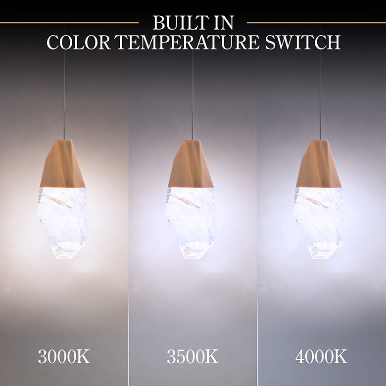 Image 5 Martini 7"H x 40"W 14-Light Crystal Multi-Light Pendant in Aged B more views