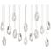 Martini 7"H x 40"W 14-Light Crystal Multi-Light Pendant in Polish