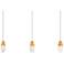 Martini 7"H x 40"W 3-Light Crystal Multi-Light Pendant in Aged Br