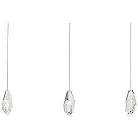 Image1 of Martini 7"H x 40"W 3-Light Crystal Multi-Light Pendant in Polishe