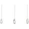 Martini 7"H x 40"W 3-Light Crystal Multi-Light Pendant in Polishe