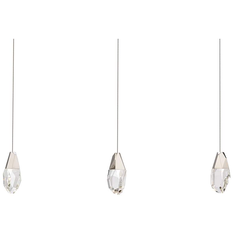 Image 1 Martini 7"H x 40"W 3-Light Crystal Multi-Light Pendant in Polishe