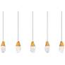1_Martini 7"H x 40"W 5-Light Crystal Multi-Light Pendant in Aged Br