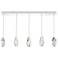 Martini 7"H x 40"W 5-Light Crystal Multi-Light Pendant in Polishe