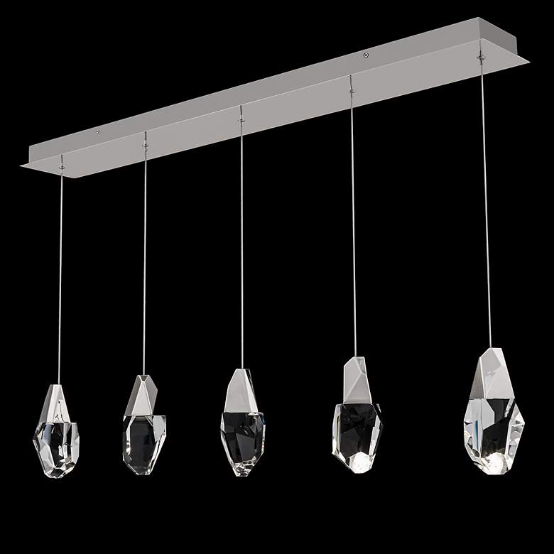 Image 2 Martini 7"H x 40"W 5-Light Crystal Multi-Light Pendant in Polishe more views