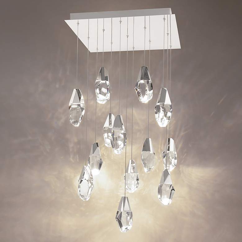 Image 3 Martini 7"H x 40"W 5-Light Crystal Multi-Light Pendant in Polishe more views