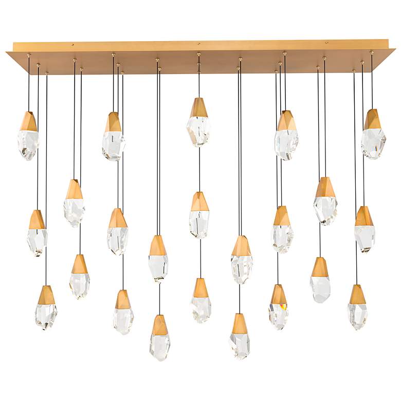 Image 1 Martini 7"H x 53"W 23-Light Crystal Multi-Light Pendant in Aged B