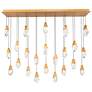 1_Martini 7"H x 53"W 23-Light Crystal Multi-Light Pendant in Aged B