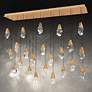 3_Martini 7"H x 53"W 23-Light Crystal Multi-Light Pendant in Aged B more views