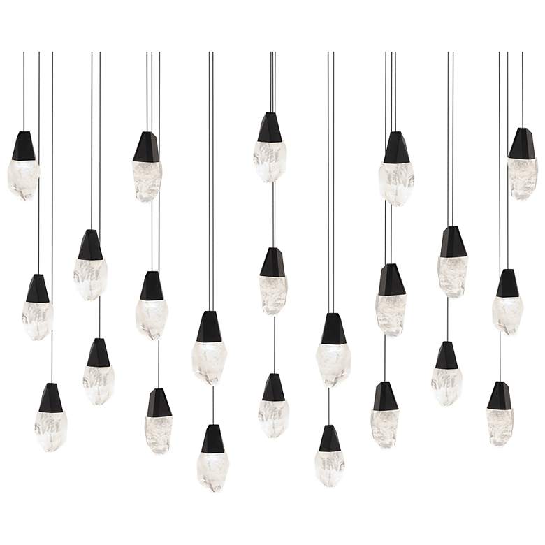 Image 1 Martini 7"H x 53"W 23-Light Crystal Multi-Light Pendant in Black