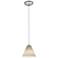 Martini 7"W Brushed Steel and White Glass LED Mini Pendant